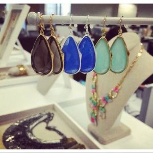 Stella & Dot Sentiment Stone Drops - Ocean Quartz